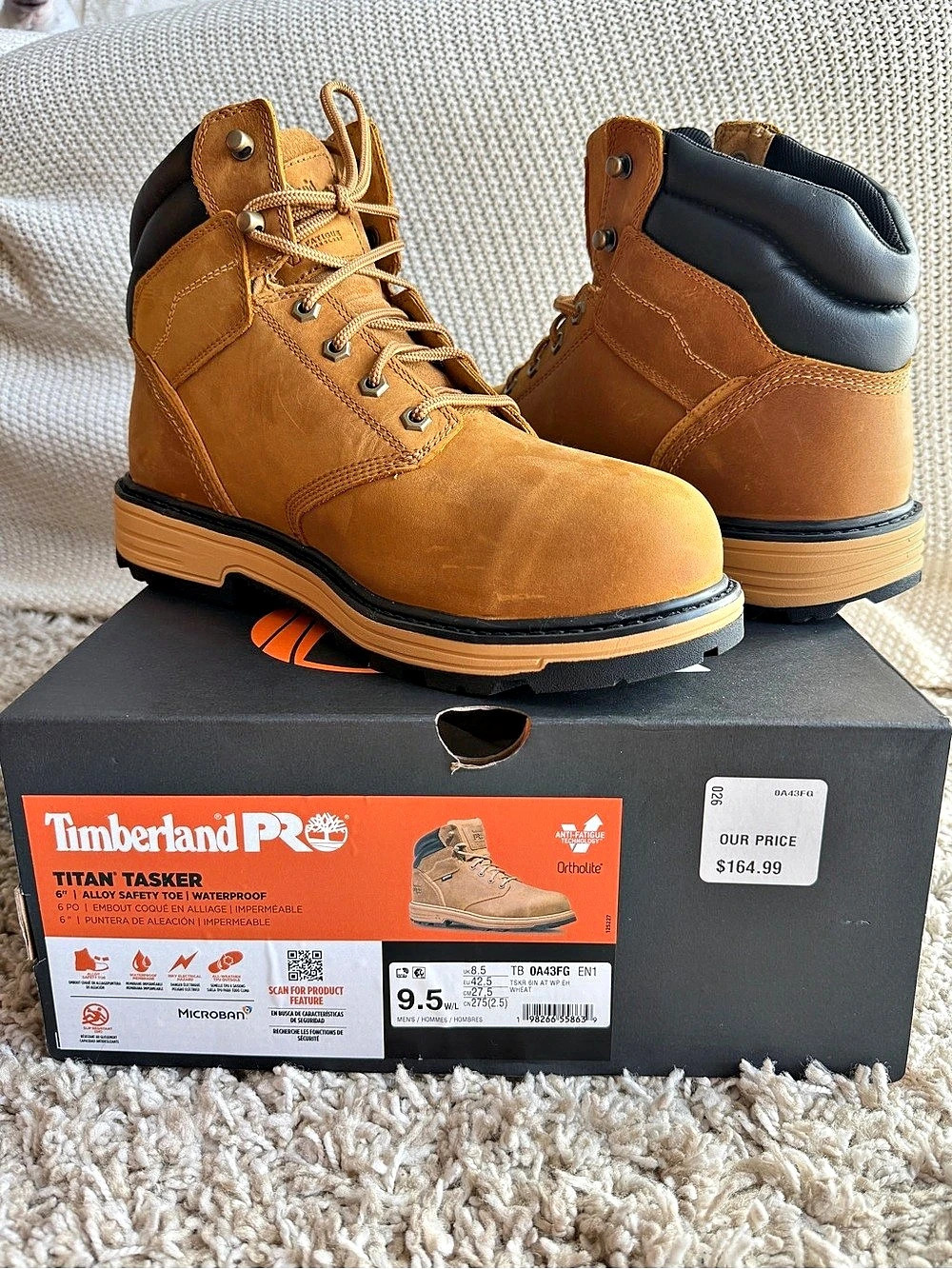 BRAND NEW Timberland PRO Titan Tasker 6" Alloy Safety Toe Waterproof Work Boot U
